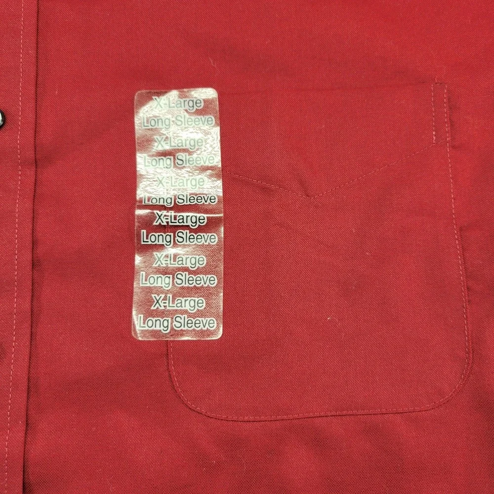 St Johns Bay burgundy Iron Free long sleeve dress shirt size XL nwt